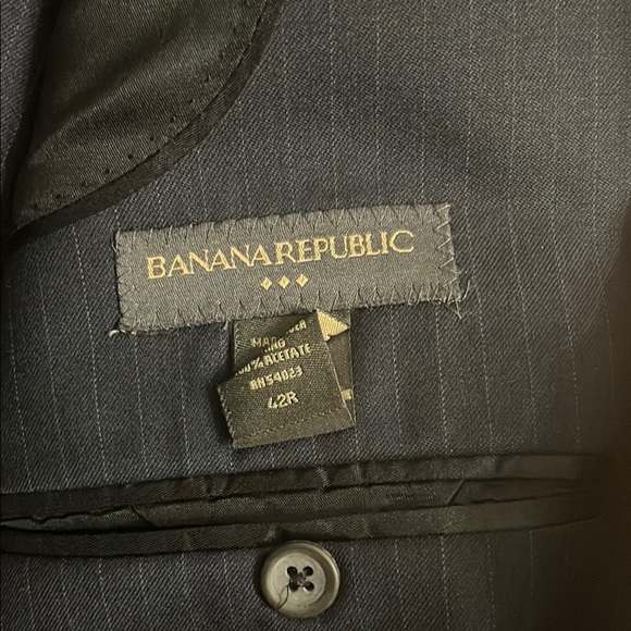 Banana Republic Navy Blue Pinstriped Suit - Picture 4 of 9